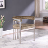 Marcello Dining Chair Set of 2 - Contemporary Velvet Seating with Durable Chrome Frame for Modern Homes