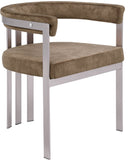 Marcello Dining Chair Set of 2 - Contemporary Velvet Seating with Durable Chrome Frame for Modern Homes
