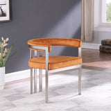 Marcello Dining Chair Set of 2 - Contemporary Velvet Seating with Durable Chrome Frame for Modern Homes