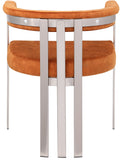 Marcello Dining Chair Set of 2 - Contemporary Velvet Seating with Durable Chrome Frame for Modern Homes