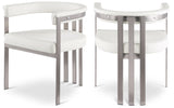 Marcello Dining Chair Set of 2 - Contemporary Velvet Seating with Durable Chrome Frame for Modern Homes