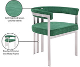 Marcello Dining Chair Set of 2 - Contemporary Velvet Seating with Durable Chrome Frame for Modern Homes