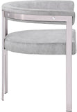 Marcello Dining Chair Set of 2 - Contemporary Velvet Seating with Durable Chrome Frame for Modern Homes
