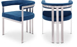 Marcello Dining Chair Set of 2 - Contemporary Velvet Seating with Durable Chrome Frame for Modern Homes