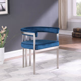Marcello Dining Chair Set of 2 - Contemporary Velvet Seating with Durable Chrome Frame for Modern Homes