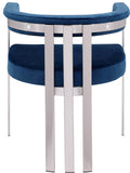 Marcello Dining Chair Set of 2 - Contemporary Velvet Seating with Durable Chrome Frame for Modern Homes
