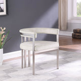 Marcello Dining Chair Set of 2 - Contemporary Velvet Seating with Durable Chrome Frame for Modern Homes