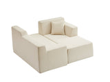 Livo 96" Corduroy Chaise Sofa