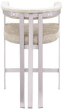 Marcello Counter Stool Set of 2 - Elegant Velvet Seating with Durable Chrome Frame for Modern Homes