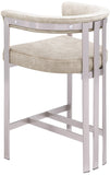 Marcello Counter Stool Set of 2 - Elegant Velvet Seating with Durable Chrome Frame for Modern Homes