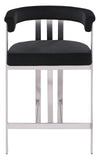 Marcello Counter Stool Set of 2 - Elegant Velvet Seating with Durable Chrome Frame for Modern Homes