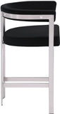 Marcello Counter Stool Set of 2 - Elegant Velvet Seating with Durable Chrome Frame for Modern Homes