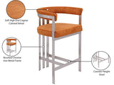 Marcello Counter Stool Set of 2 - Elegant Velvet Seating with Durable Chrome Frame for Modern Homes
