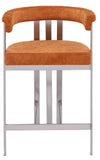 Marcello Counter Stool Set of 2 - Elegant Velvet Seating with Durable Chrome Frame for Modern Homes