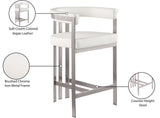 Marcello Counter Stool Set of 2 - Elegant Velvet Seating with Durable Chrome Frame for Modern Homes