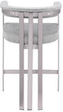 Marcello Counter Stool Set of 2 - Elegant Velvet Seating with Durable Chrome Frame for Modern Homes