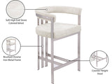 Marcello Counter Stool Set of 2 - Elegant Velvet Seating with Durable Chrome Frame for Modern Homes