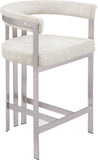 Marcello Counter Stool Set of 2 - Elegant Velvet Seating with Durable Chrome Frame for Modern Homes