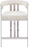 Marcello Counter Stool Set of 2 - Elegant Velvet Seating with Durable Chrome Frame for Modern Homes
