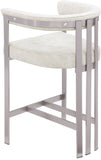 Marcello Counter Stool Set of 2 - Elegant Velvet Seating with Durable Chrome Frame for Modern Homes