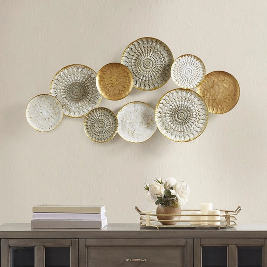 Distressed Metal Plates Wall Art Decor