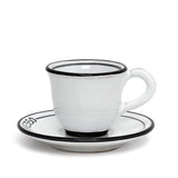 Deruta Posata Nero Espresso Cup & Saucer, 3 oz