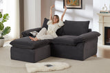 DERVAL 80" Loveseat with 1 Ottoman