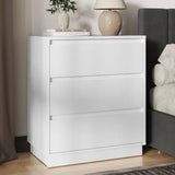 Wide Nightstand with 3 Drawers, Modern Chest of Drawers