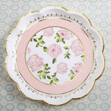 Pink Tea Time Whimsy 9 in. Premium Paper Plates (Set of 16)