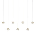 Crystal Bud 7-Light Linear Multi-Drop Pendant