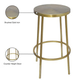 Tyson Contemporary Counter Stool with Elegant Brushed Finish - Perfect for Kitchen or Home Bar