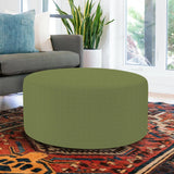 Universal Round Ottoman Cover Seascape Moss -Cover Only