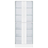 Cabra 4-door LED Curio Display Cabinet White High Gloss