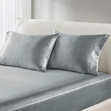 Luxury Satin 6-Piece Sheet Set, Dark Grey