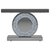 Bergenia LED Mirrored Entryway Sofa Console Table Silver