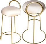 Ring Velvet Counter Stool - Elegant Contemporary Design with Durable Metal Frame & Cozy Cushion