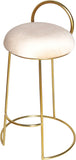 Ring Velvet Counter Stool - Elegant Contemporary Design with Durable Metal Frame & Cozy Cushion