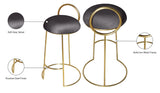 Ring Velvet Counter Stool - Elegant Contemporary Design with Durable Metal Frame & Cozy Cushion