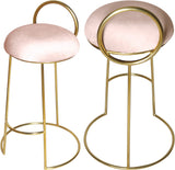 Ring Velvet Counter Stool - Elegant Contemporary Design with Durable Metal Frame & Cozy Cushion