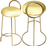 Ring Velvet Counter Stool - Elegant Contemporary Design with Durable Metal Frame & Cozy Cushion