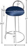 Ring Velvet Counter Stool - Elegant Contemporary Design with Durable Metal Frame & Cozy Cushion