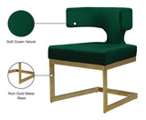 Alexandra Velvet Dining Chair - Contemporary Design with Luxurious Comfort and Durable Gold Base