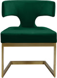 Alexandra Velvet Dining Chair - Contemporary Design with Luxurious Comfort and Durable Gold Base