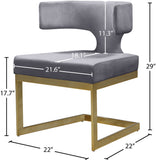 Alexandra Velvet Dining Chair - Contemporary Design with Luxurious Comfort and Durable Gold Base