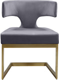 Alexandra Velvet Dining Chair - Contemporary Design with Luxurious Comfort and Durable Gold Base