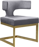 Alexandra Velvet Dining Chair - Contemporary Design with Luxurious Comfort and Durable Gold Base