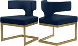 Alexandra Velvet Dining Chair - Contemporary Design with Luxurious Comfort and Durable Gold Base