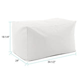 Outdoor Pouf Bench- Seascape Natural
