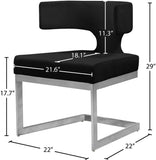Alexandra Velvet Dining Chair - Contemporary Design with Luxurious Comfort and Durable Gold Base
