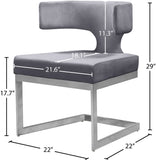 Alexandra Velvet Dining Chair - Contemporary Design with Luxurious Comfort and Durable Gold Base